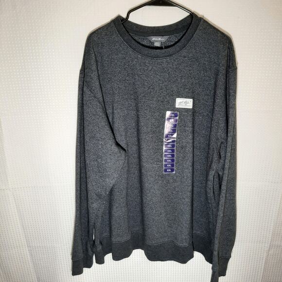 Eddie Bauer XXL Sweatshirt Men’s Black Crewneck Heavyweight Fleece NWT Pullover - Picture 1 of 10